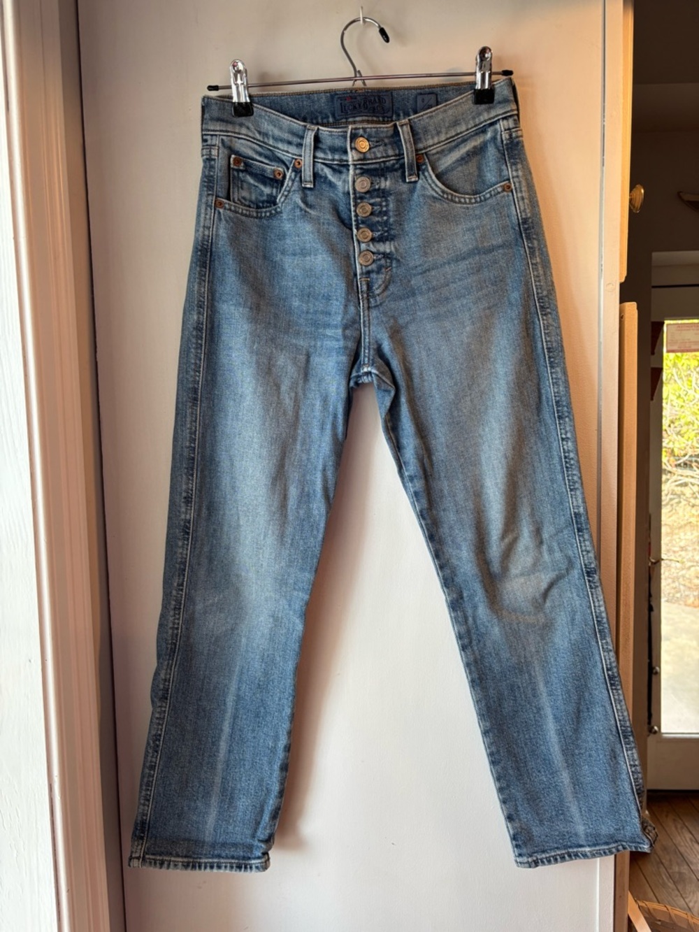 Lucky Brand Light Blue Straight Leg Jeans with Button Fly